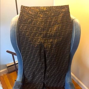 Authentic Fendi Zucca print pants mint condition